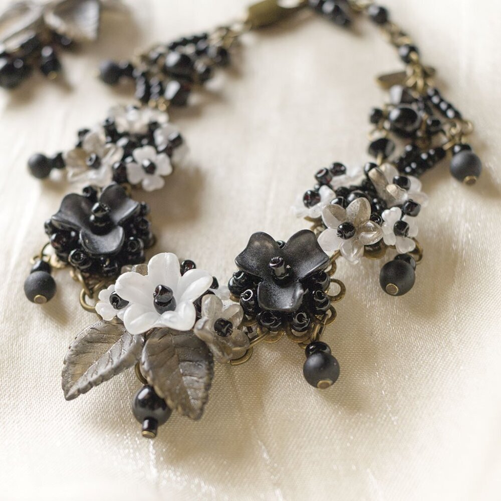 Black & White Posey Bracelet, Made in USA